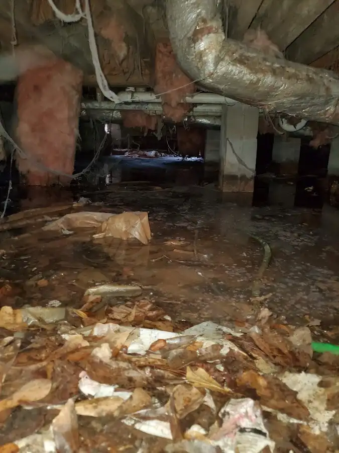Crawl space flood assessment for Commercial Water Damage Restoration in Silver City
